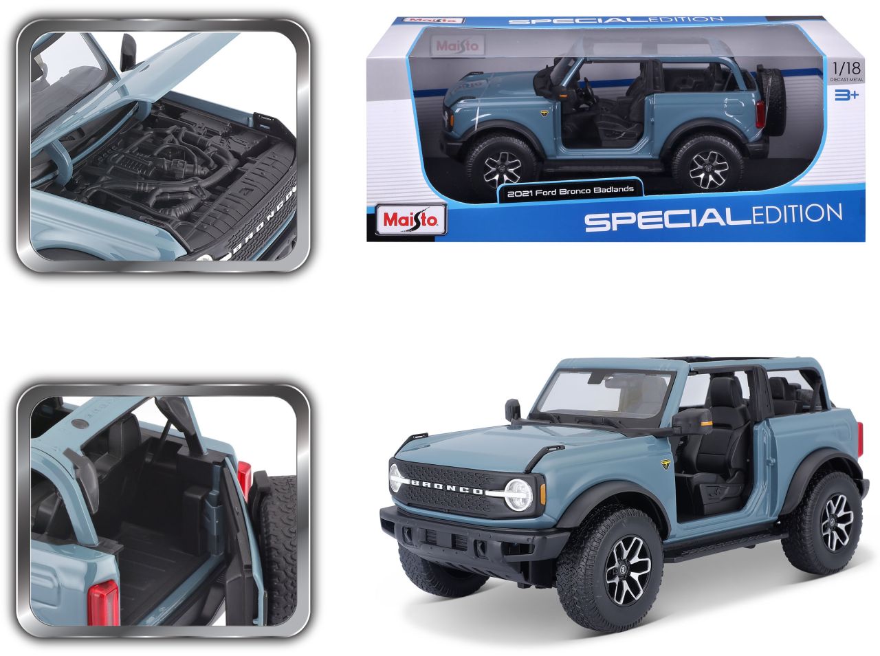 Ford Bronco Badlands 2021 1/18 blau - RCXX - RC Racing Shop | RC Models | Tuning & Spare Parts for Professionals