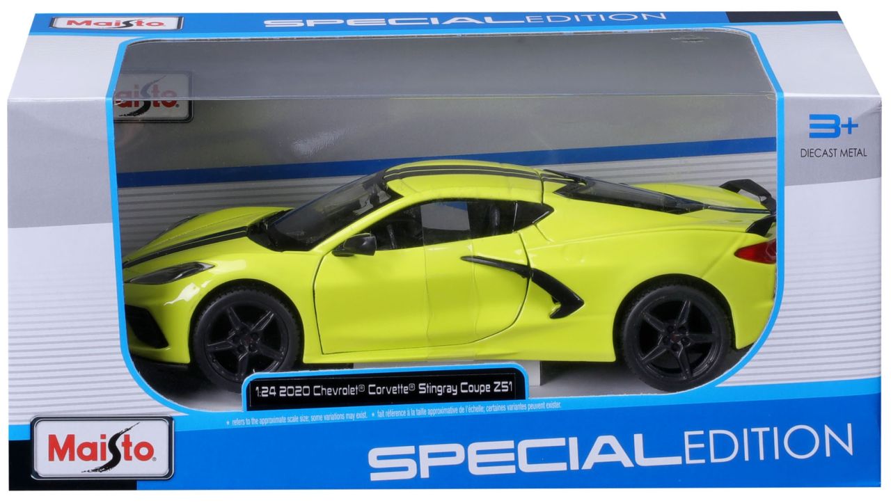 Chevrolet Corvette Stingray Coupe 2020 gelb 1/24 - RCXX - RC Racing Shop | RC Models | Tuning & Spare Parts for Professionals