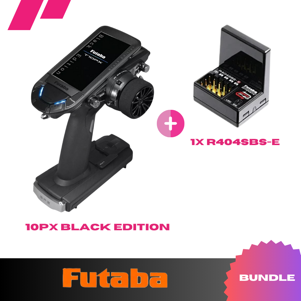 Futaba T10PX black Edition ohne Empfänger + 1x R404SBS-E – RCXX