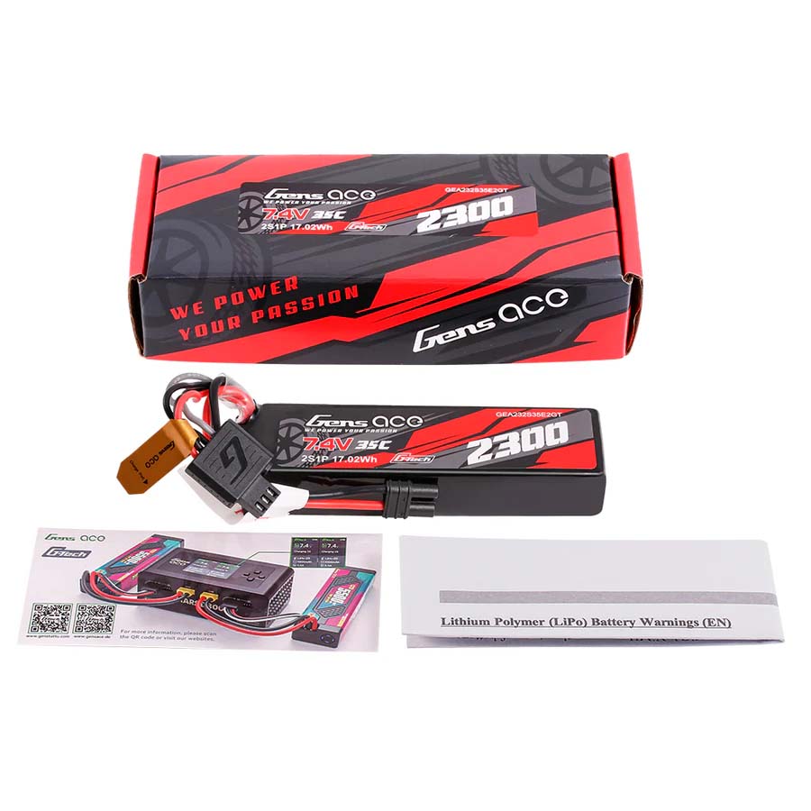 GensAce G-Tech Hard 2S 7.4V 2300mAh 35C (EC2) 115g