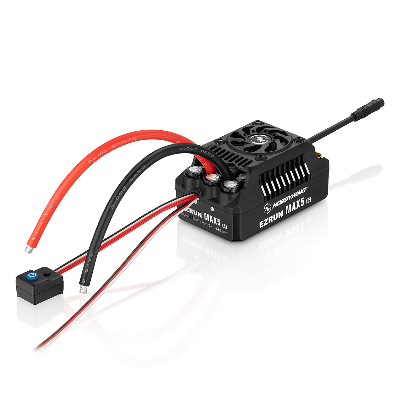 Contrôleur de vitesse électronique (ESC) sans balais Hobbywing EZRUN MAX5 HV G2 – 250 A, 6-12S