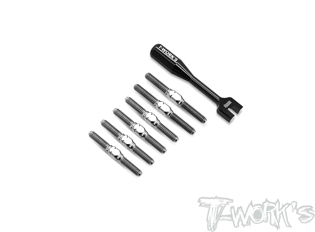 T-Works TB-286 64 Titanium Turnbuckle Set for Sworkz S14-4C - RCXX - rc racing for professionals