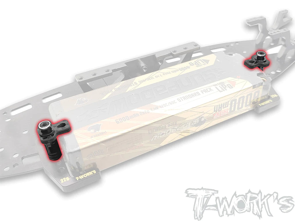T-Works Easy-Snap Battery Holder Post / No Thread for Awesomatix A800R (2) TE-257-B - RCXX - rc racing for professionals