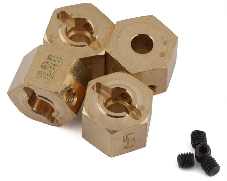 Brass Hex Adapter 9mm Offset 7.8g each For 12mm Hex Wheels 4pcs - WA-038