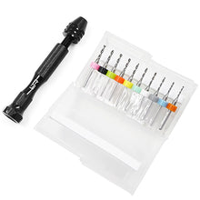 Foret hélicoïdal en acier de 1,1 à 2,0 mm, coffret de 10 forets avec poignée en aluminium