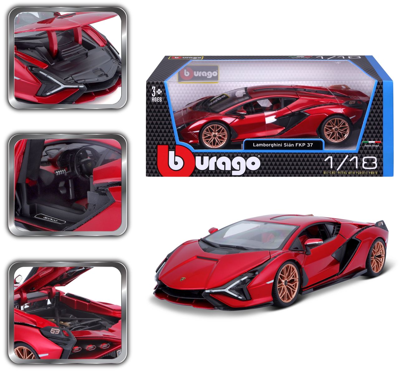 Lamborghini Sian FKP 37 1/18 rot - RCXX - RC Racing Shop | RC Models | Tuning & Spare Parts for Professionals