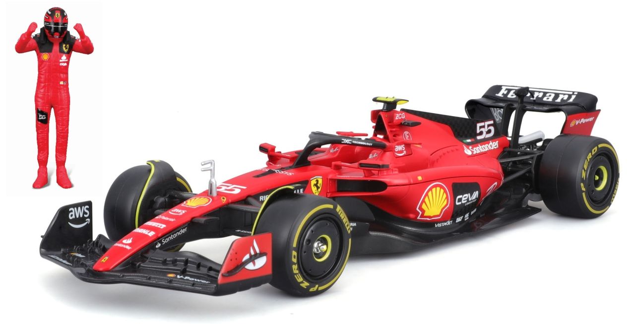 Ferrari F1 SF-23 mit Figur 1/24 Sainz - RCXX - RC Racing Shop | RC Models | Tuning & Spare Parts for Professionals
