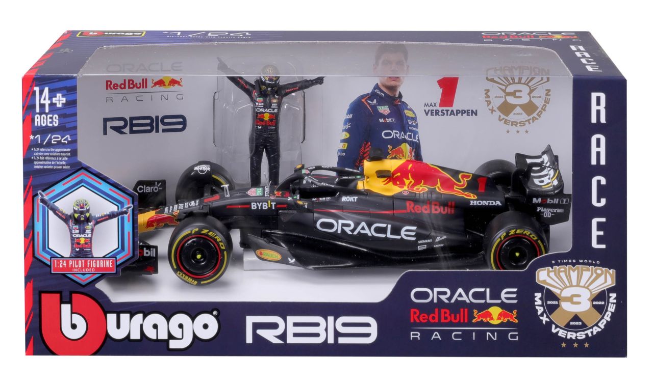 Red Bull F1 RB19 mit Figur 1/24 Verstappen 2023 - RCXX - RC Racing Shop | RC Models | Tuning & Spare Parts for Professionals