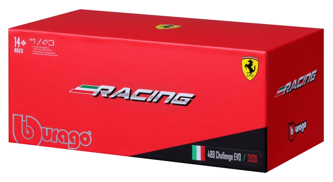 Ferrari Racing 488 Challenge Evo 2020 1/43 rot - RCXX - RC Racing Shop | RC Models | Tuning & Spare Parts for Professionals