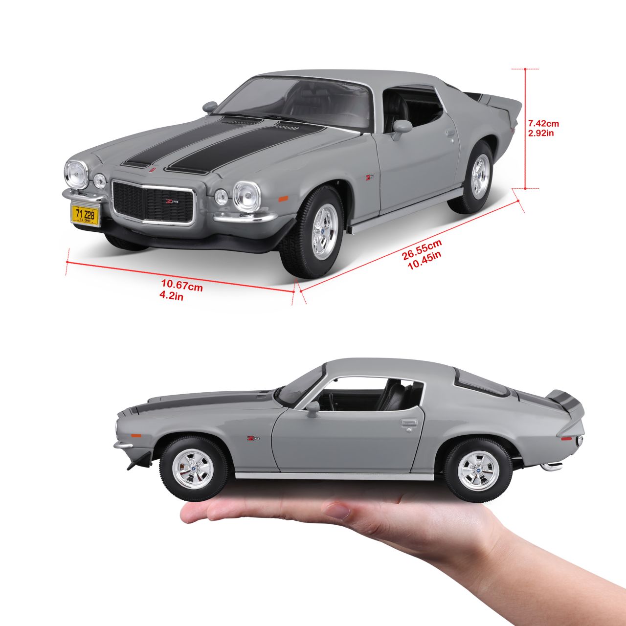 Chevrolet Camaro 1971 grau 1/18 - RCXX - RC Racing Shop | RC Models | Tuning & Spare Parts for Professionals