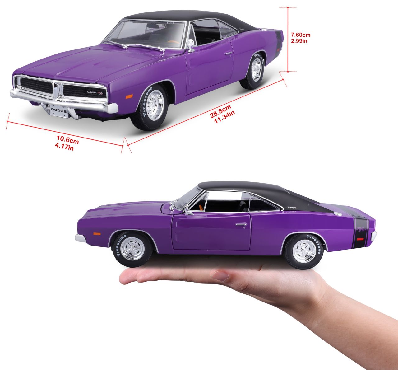 Dodge Charger R/T 1969 1/18 violett - RCXX - RC Racing Shop | RC Models | Tuning & Spare Parts for Professionals