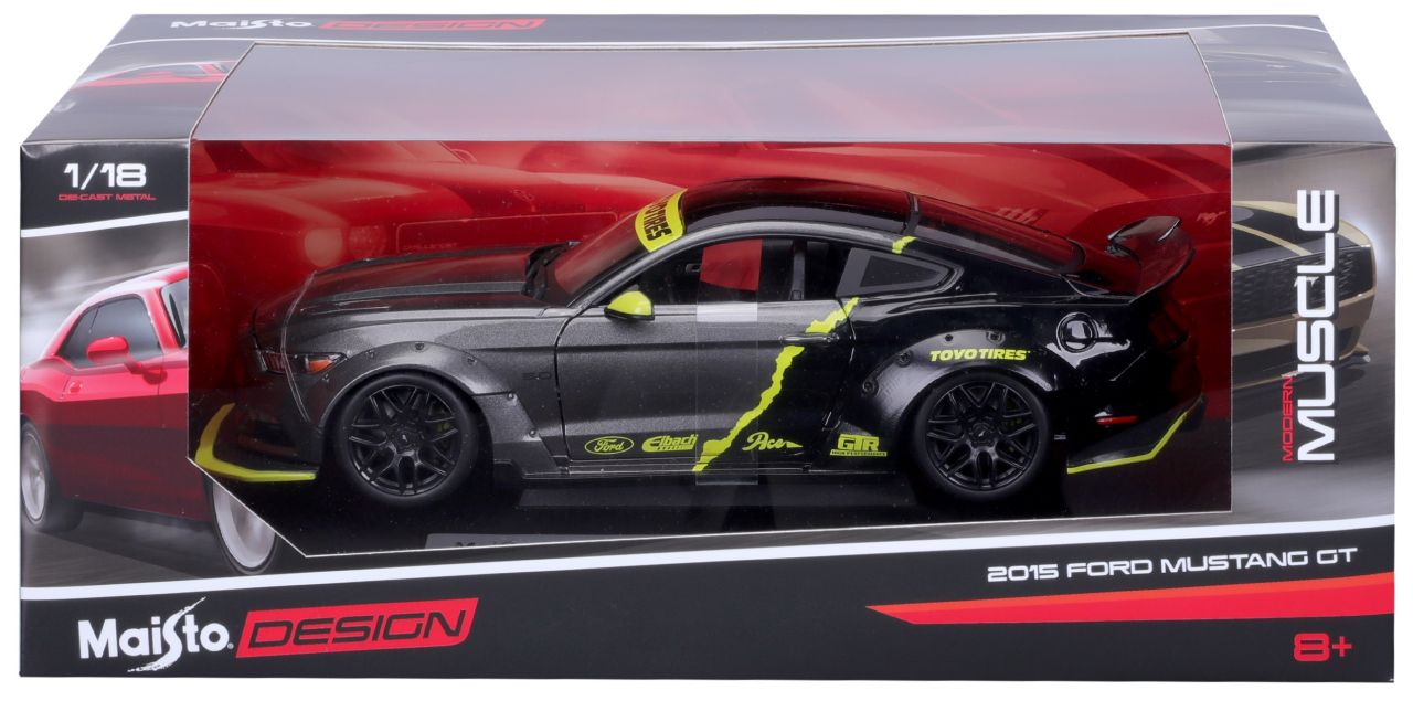 Ford Mustang GT 2015 1/18 schwarz - RCXX - RC Racing Shop | RC Models | Tuning & Spare Parts for Professionals