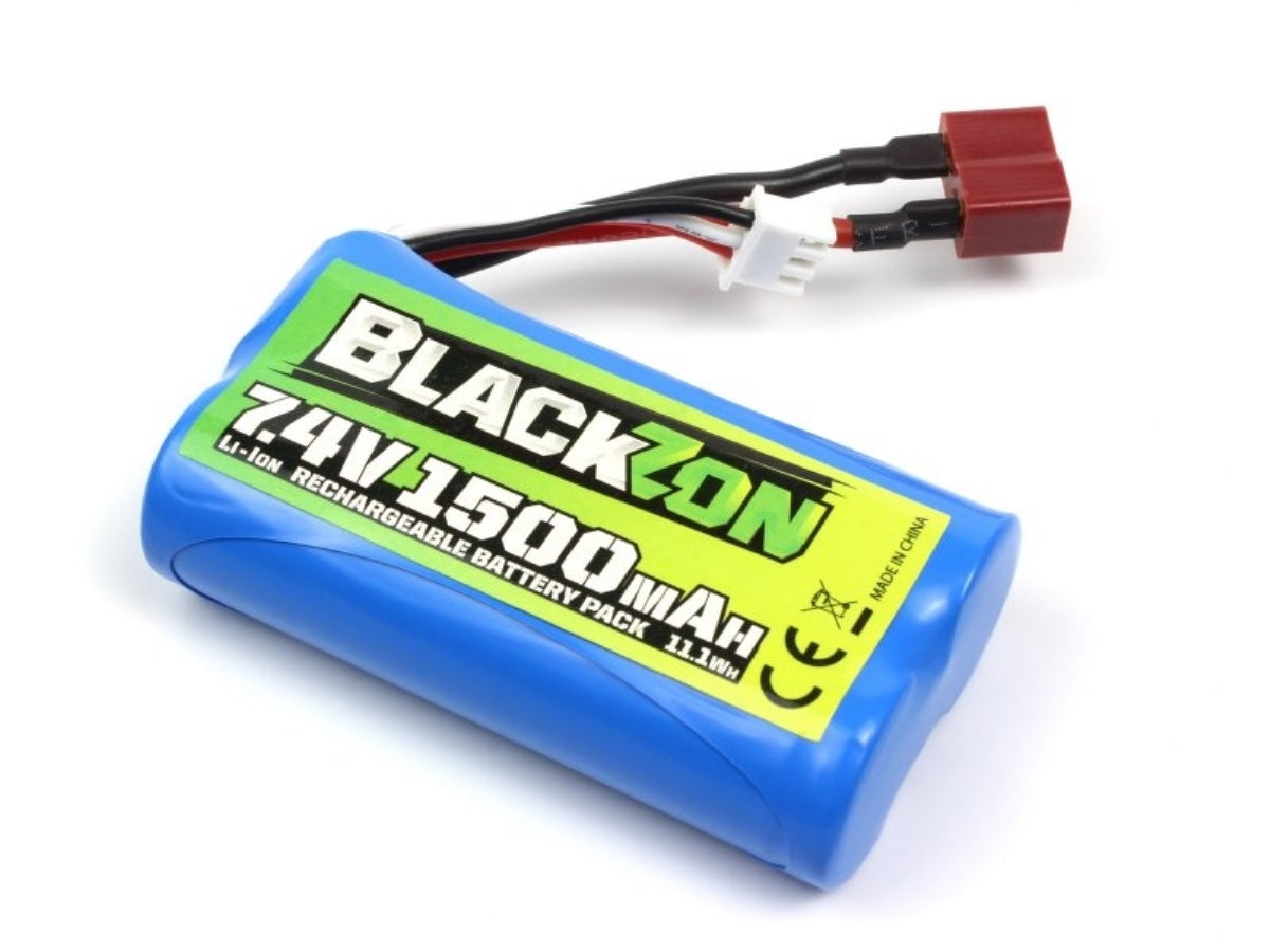 BlackZon Battery Pack (Li-ion 7.4V, 1500mAh), w/T-Plug - RCXX - RC Racing Shop | RC Models | Tuning & Spare Parts for Professionals