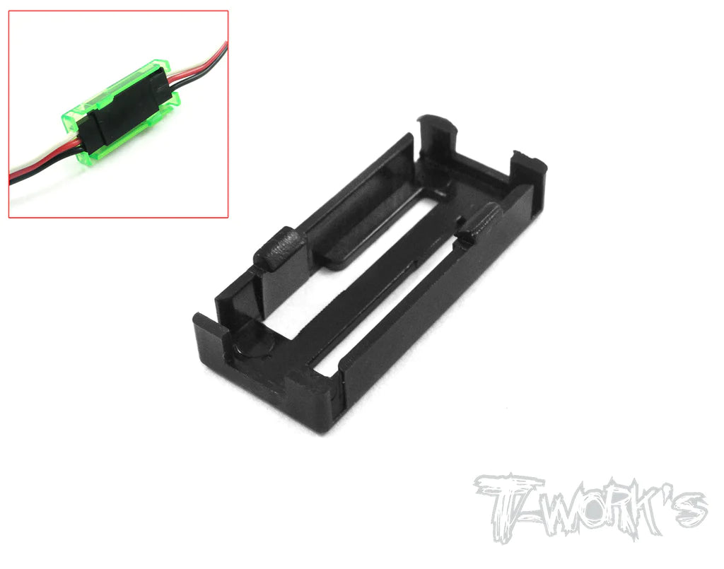 T-Works EA-001 Servo Connector Lock (1) Black - RCXX - rc racing for professionals