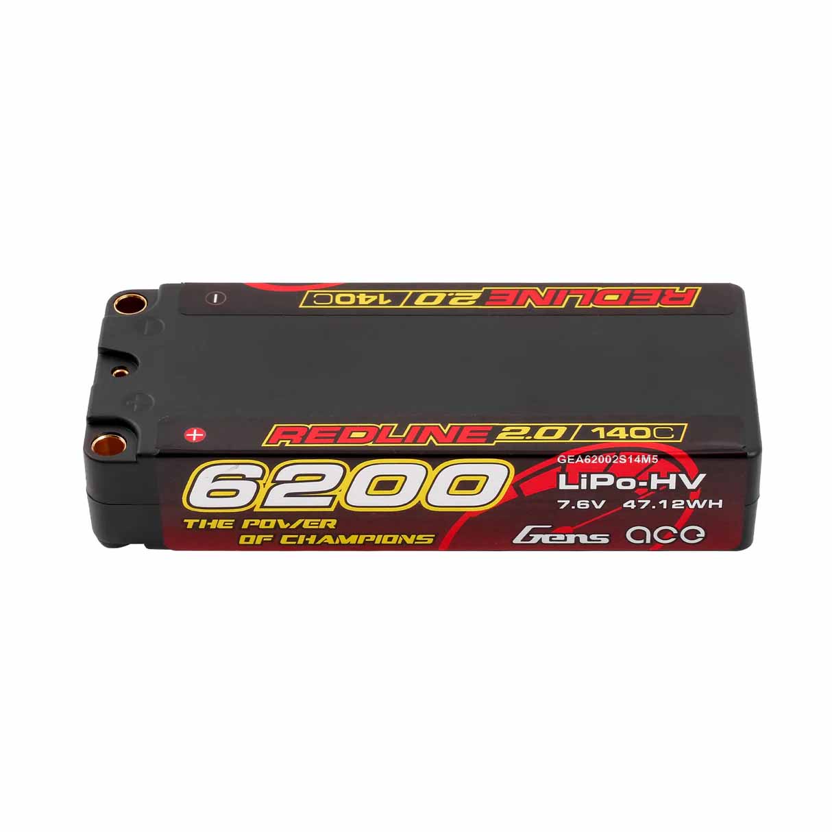 Batterie GensAce Redline 2.0 Mid Size 2S HV 7,6 V - 140 C - 6200 mAh 113 x 47 x 22 mm 228 g