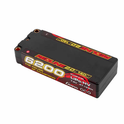 Batterie GensAce Redline 2.0 Mid Size 2S HV 7,6 V - 140 C - 6200 mAh 113 x 47 x 22 mm 228 g