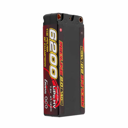 Batterie GensAce Redline 2.0 Mid Size 2S HV 7,6 V - 140 C - 6200 mAh 113 x 47 x 22 mm 228 g