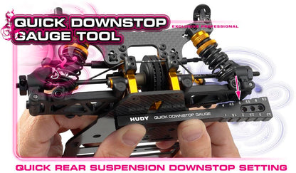 Hudy Quick Downstop Gauge Tool 1.0mm to 6.5mm - H107719 - RCXX - rc racing for professionals