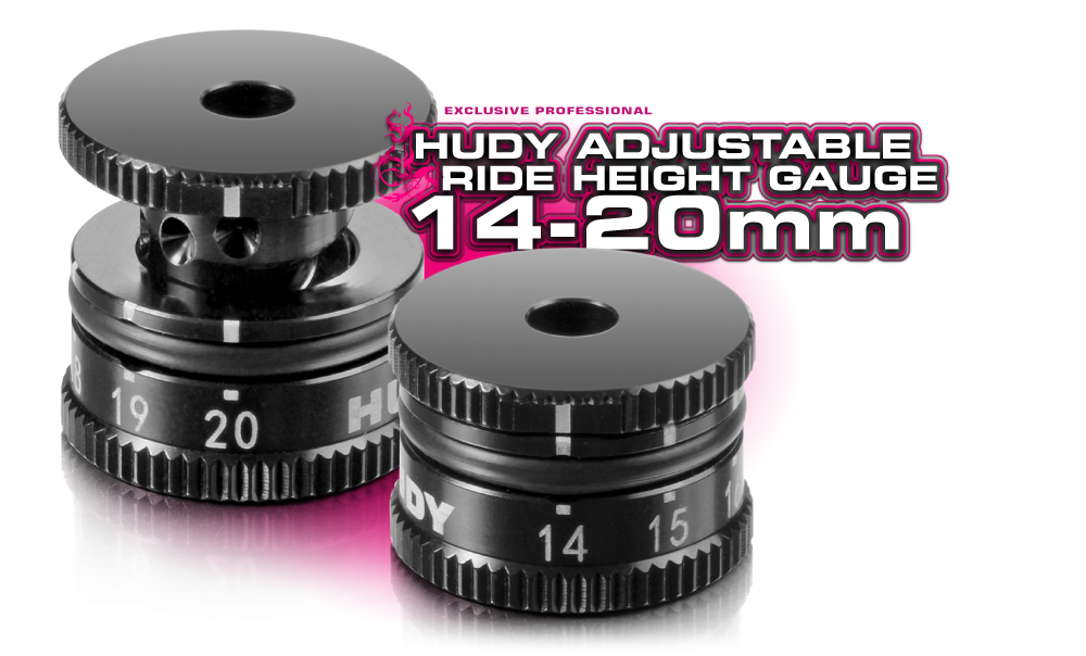 Hudy Adjustable Right Hight Gauge 14-20mm for Offroad 1/10 - H107740 - RCXX - rc racing for professionals