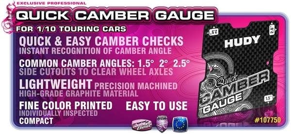 Hudy Quick Camber Gauge 1.5°, 2.0°, 2.5° - H107750 - RCXX - rc racing for professionals