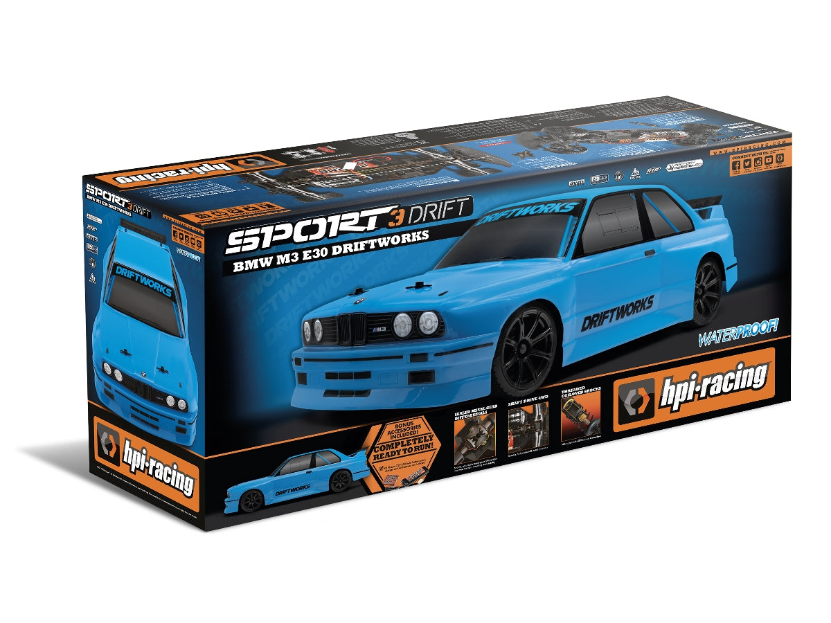 HPI Racing RS4 Sport 3 Drift BMW M3 E30 DriftWorks RTR - HPI160422 - RCXX - RC Racing Shop | RC Models | Tuning & Spare Parts for Professionals