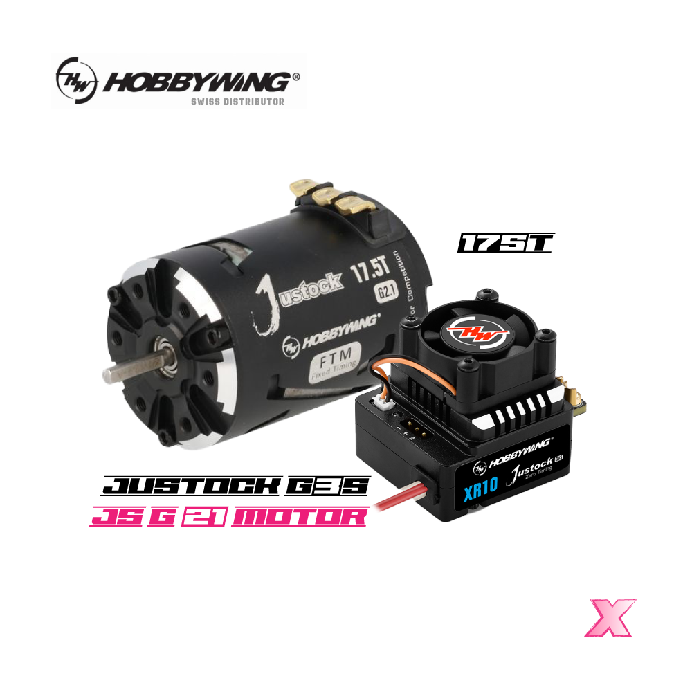 Hobbywing XeRun XR10 Justock COMBO - Justock G3S + Justock 3650 SD G2.1 Motor 17.5T - RCXX - rc racing for professionals