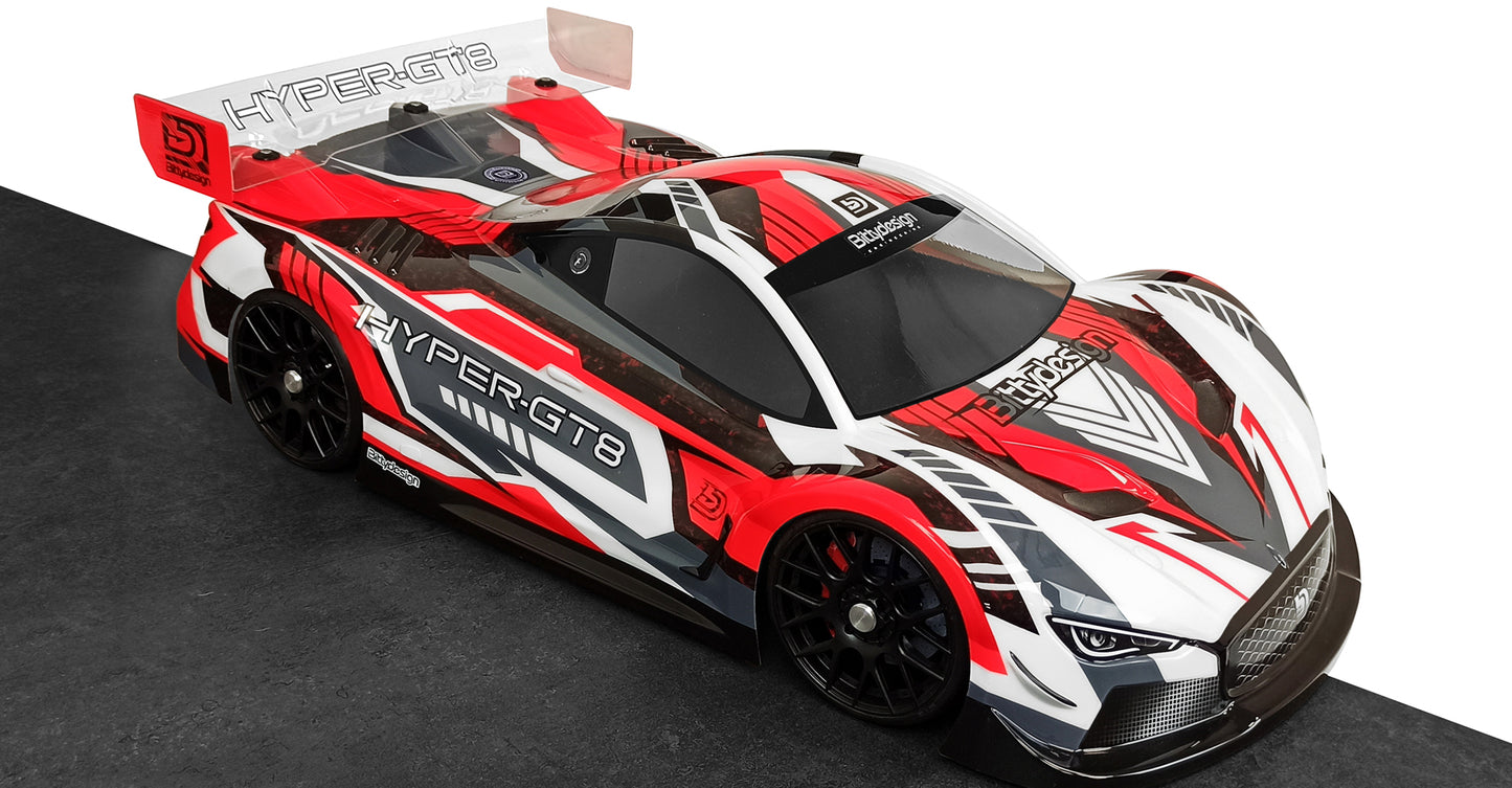 Bittydesign HYPER-GT8 1/8 GT Body - 325mm - BDGT8-HYP