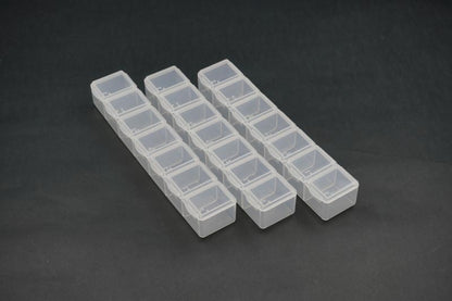 Koswork 7-Compartments Parts Box 165 × 33 × 23 mm (set of 3)
