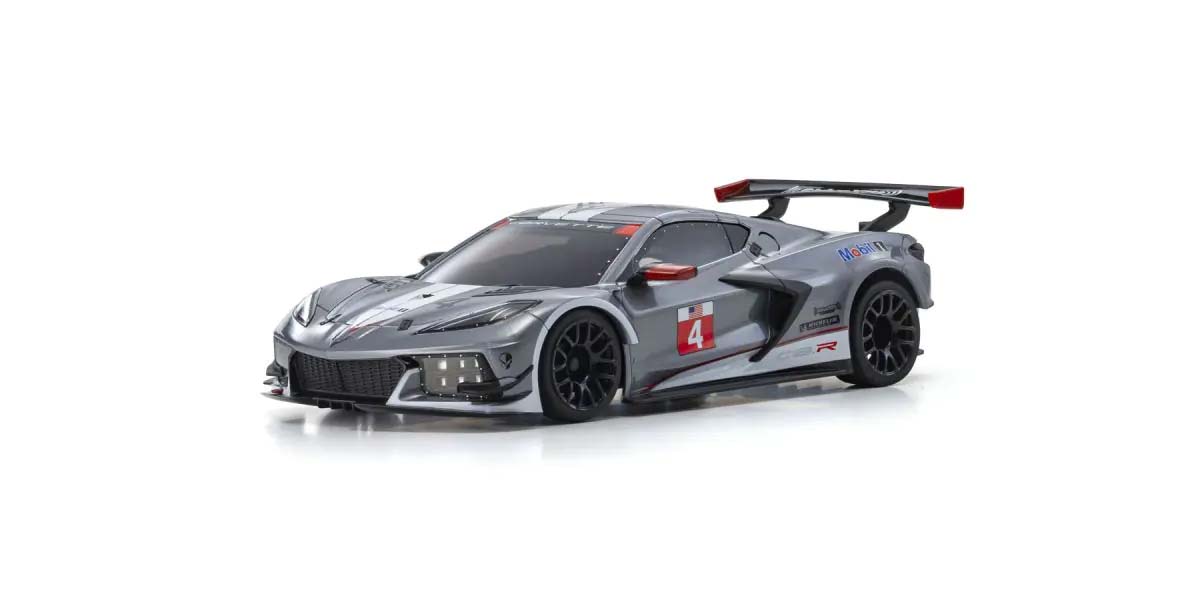 Kyosho Mini-Z MR04 RWD Corvette C8-R Gun Metal/White (W-MM/KT531P)