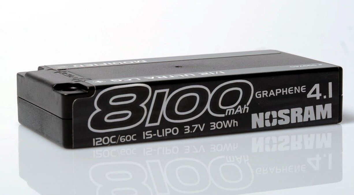 Nosram Graphene-4.1 8100mAh 3.7V 120C/60C 1S LiPo Akku - 999740 - RCXX - RC Racing Shop | RC Models | Tuning & Spare Parts for Professionals