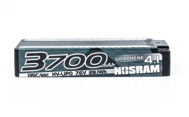Nosram Graphene-4.1 3700mAh 7.6V 135C/65C HV Hyper LCG Stock Spec Shorty LiPo Akku - 155g - 999743 - RCXX - RC Racing Shop | RC Models | Tuning & Spare Parts for Professionals