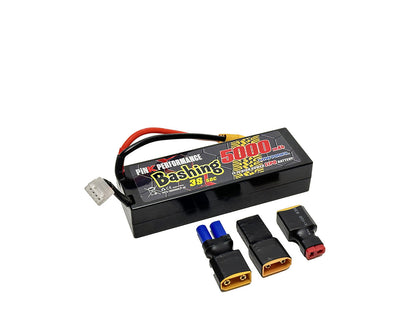 Batterie LiPo 3S 11,1 V - 5000 mAh - 50C (Multicolore) rose pour le bashing, dimensions : 139 x 47 x 28 mm, poids : 380 g