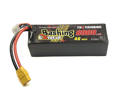 Pink Extreme Bashing LiPo 4S 14.8V-8000-100C Multi 157x53x42mm 760g