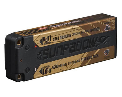 Sunpadow Competition LiPo Akku 2S 7.4V 5600mAh – 120C/60C (2S2P) - SW5656040 - RCXX - RC Racing Shop | RC Models | Tuning & Spare Parts for Professionals