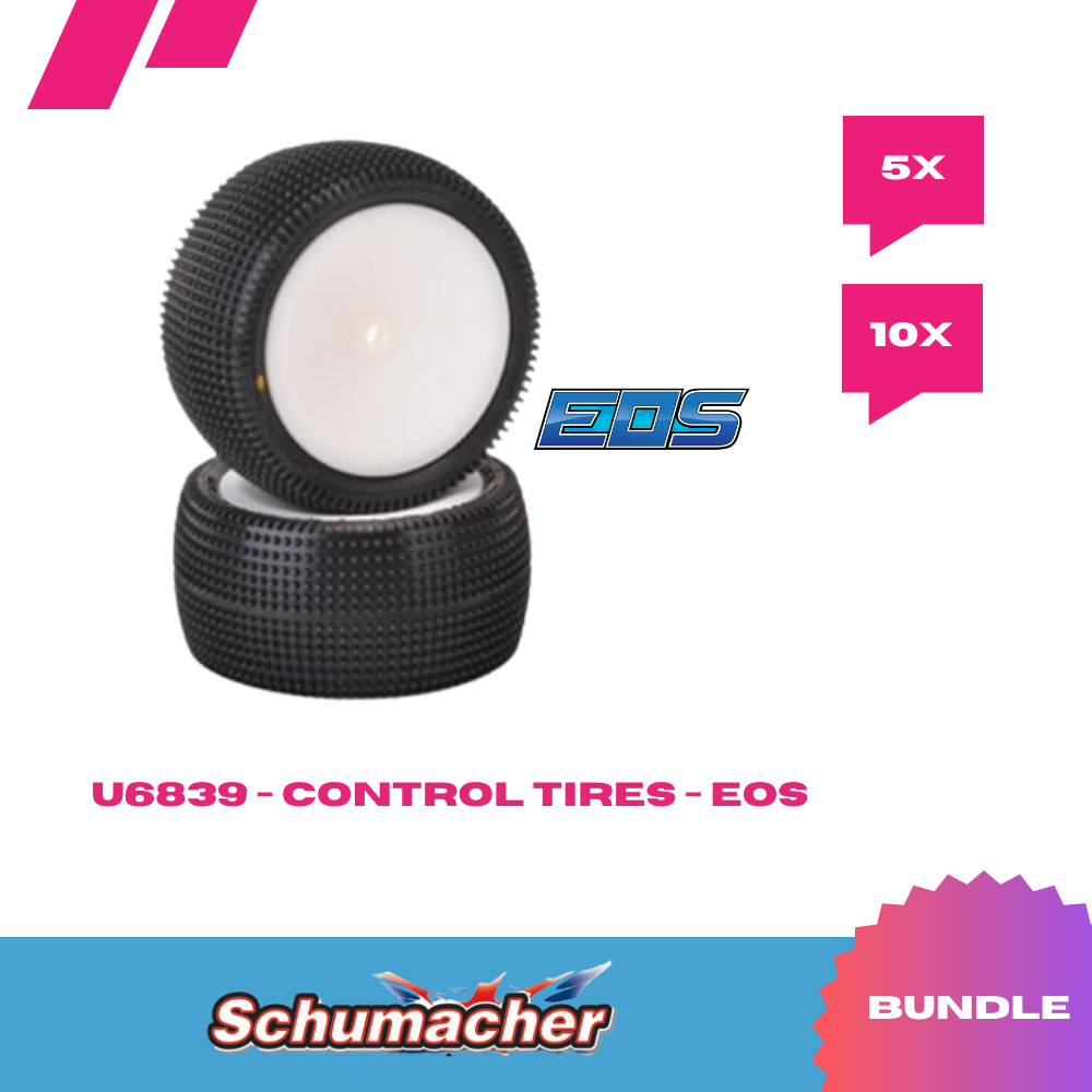 Schumacher CACTUS 1/10 REAR 2WD/4WD Offroad Tires (2) Preglued - YELLOW - U6839 (5-10pcs.) - RCXX - RC Racing Shop | RC Models | Tuning & Spare Parts for Professionals