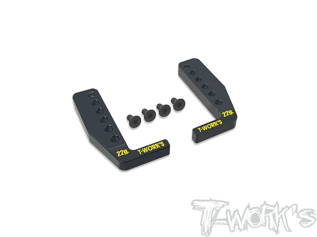 T-Works TE-A800R-B Brass Battery Holder for Awesomatix A800R - 2pcs. / Each 22g. - RCXX - rc racing for professionals