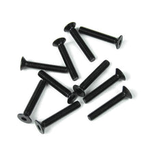Tekno M3x18mm Flat Head Screws (black, 10pcs) - TKR1328