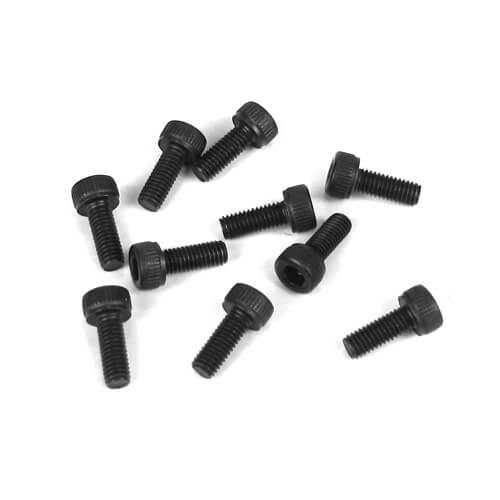 Tekno M3x8mm Cap Head Screws (black, 10pcs) - TKR1522