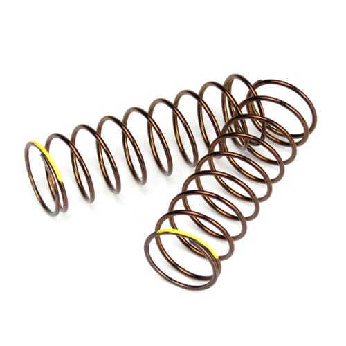 Tekno Shock Spring Set (rear, 1.3x9.875, 2.82lb/in, 63mm, yellow) - TKR7245