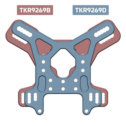 Tekno Shock Tower (rear, lightened, 7075 CNC, GM ano, EB/NB48 2.x) - TKR9269D