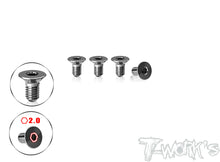 T-Works TTP-800R-A 64 Titanium Centering Screw 3x6mm for Awesomatix A800R - 4pcs. - RCXX - rc racing for professionals