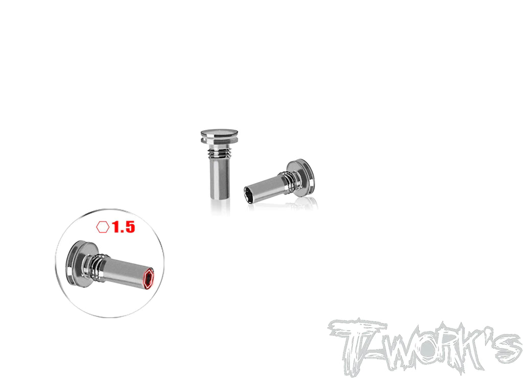 T-Works TP-800R-H 64 Titanium 25% Action Progression Spring screw for Awesomatix A800R - 2pcs. - RCXX - rc racing for professionals