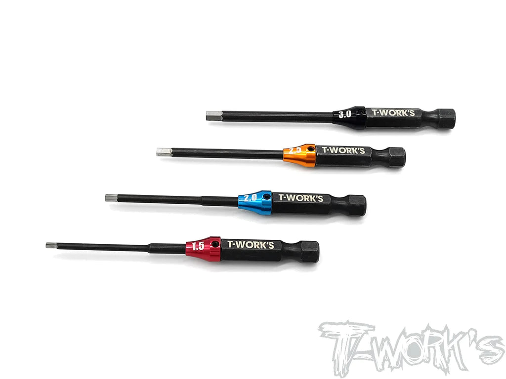 T-Works TT-079 T-Work's Power Tool Hex Tip SET - 1.5, 2.0, 2.5, 3mm - RCXX - rc racing for professionals