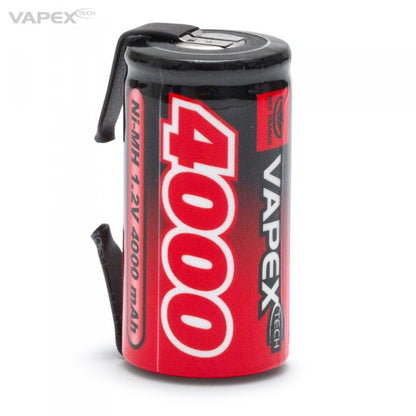 VAPEX NiMH Sub-C Einzelzelle 1.2V 4000mAh – mit Lötfahnen - VP4000SCT - RCXX - RC Racing Shop | RC Models | Tuning & Spare Parts for Professionals