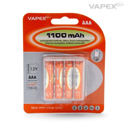 Vapex AAA/R3 Battery NiMH 1100mAh 4pcs - VP4VTE1100AAA - RCXX - RC Racing Shop | RC Models | Tuning & Spare Parts for Professionals