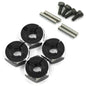 Aluminum Hex Adapter Set 12x6mm For 1/10 RC Touring Drift Crawler Black