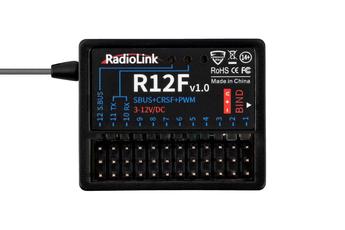 RadioLink R12F 2.4GHz 12-Kanal FHSS Empfänger - 1RL0160
