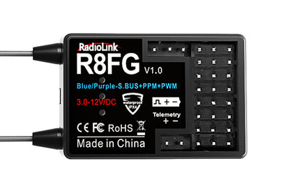 Radiolink RC8X Sender mit R8FG Empfänger – 8-Kanal RC-Set mit Telemetrie & Gyro