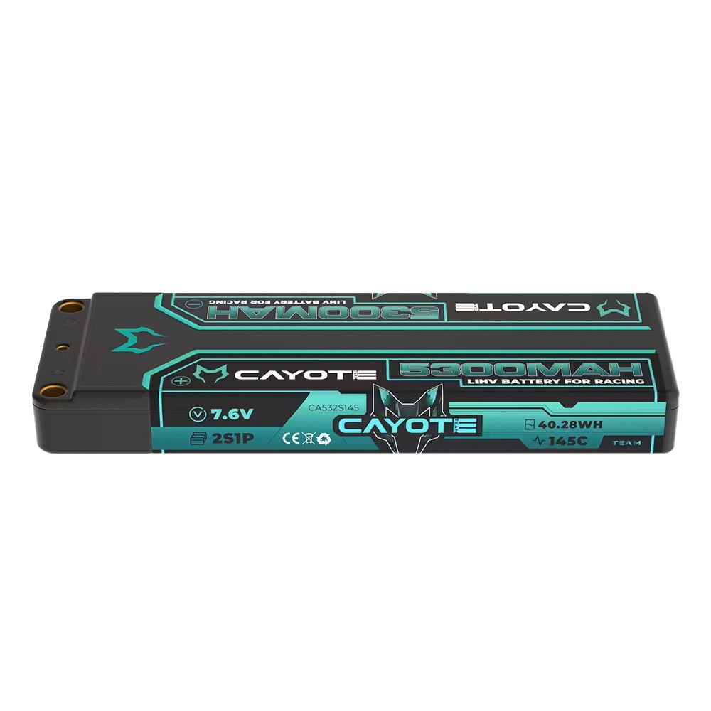 Cayote Racing 5300mAh 2S LiPo Akku 7,6V 145C 197g - 532S145 - RCXX - RC Racing Shop | RC Models | Tuning & Spare Parts for Professionals