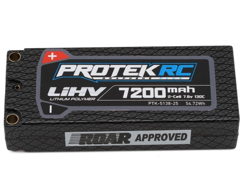 2S 130C Low IR Si-Graphene+ HV Mid LiPo Battery ProTek RC (7.6V, 7200mAh, 113x46.86x25.14mm, 262g)